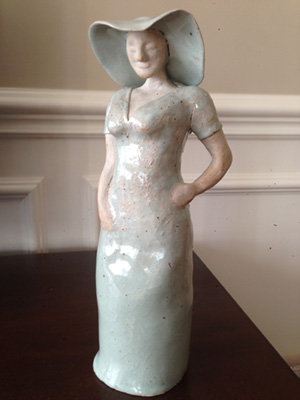 Ceramic figure of woman