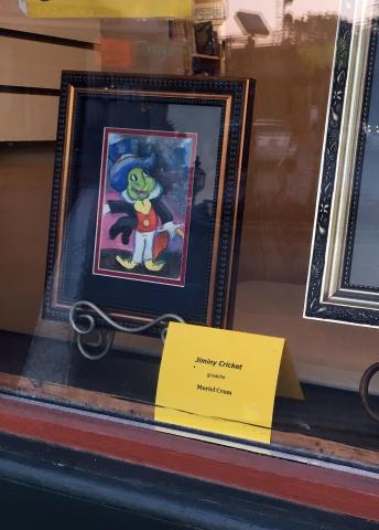 Goache painting of Jiminy Cricket