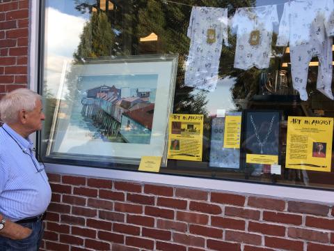 Art in August display window