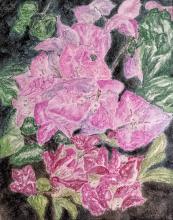 Trish Gannon painting of purple flowers
