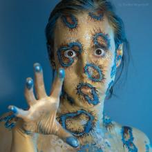 Shelby Meyerhoff: Body painting as octopus