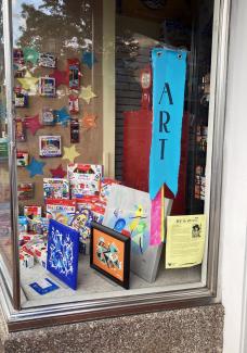 Art in August 2025 window display
