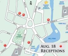 Map of Aug. 18 Art in August receptions